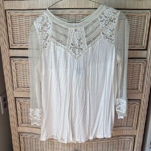 Express size small white business, casual top